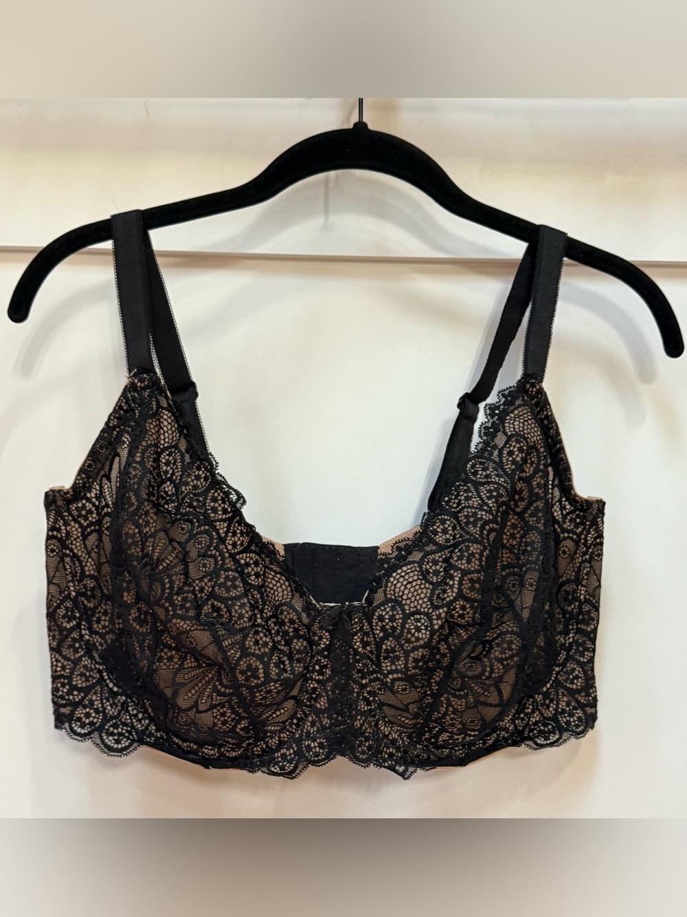 Torrid Black and Nude Unlined Balconette Bra 40G